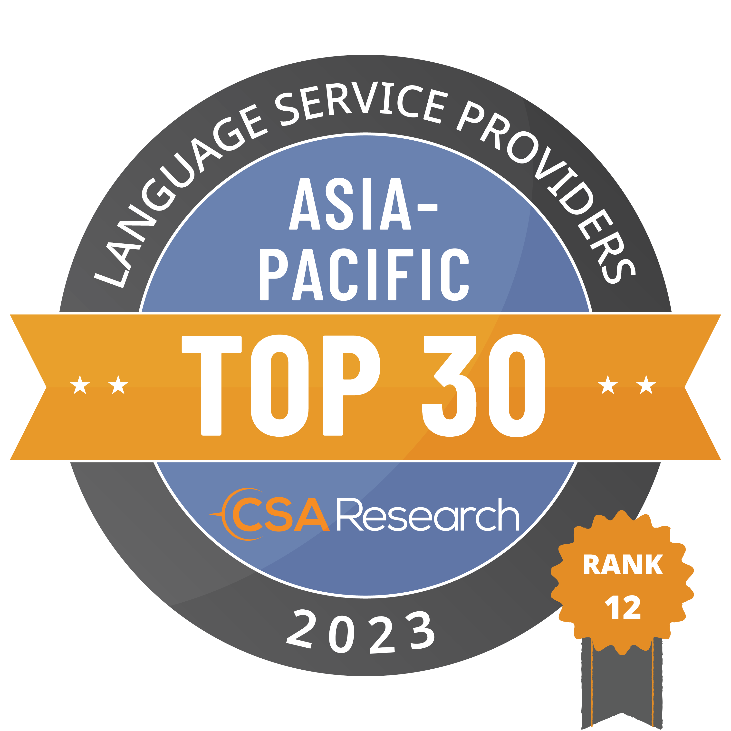 CSA Research Badge Top 30 Asia Pacific Rank 12